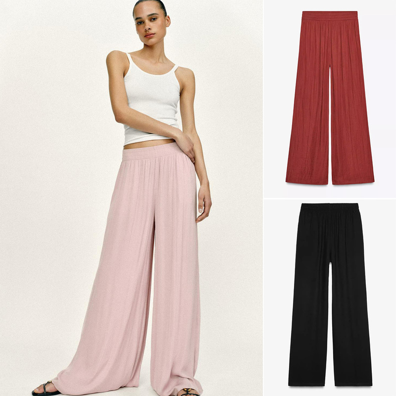 26 Spring/Summer Women's High-Waisted Wide-Leg Long Casual Pants 8741020 8372349 9929149 9929249
