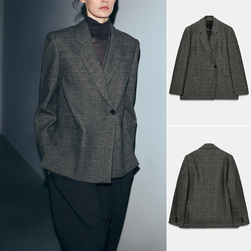 New Winter Women's Clothing French-Style Notched Lapel Long-Sleeve Pocket Trim Loose Blazer 8491263 New Winter Women's Clothing French-Style Notched Lapel Long-Sleeve Pocket Trim Loose Blazer 8491263