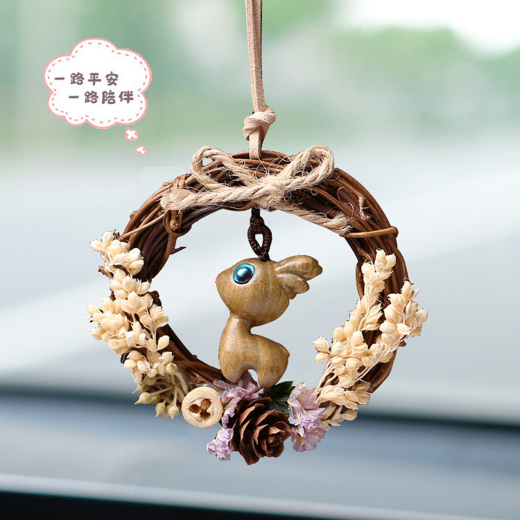 Ping An Car Hanging Female Car Hanging Deer 2022 New Men's Art Renaissance Vehicle rear mirror hanging