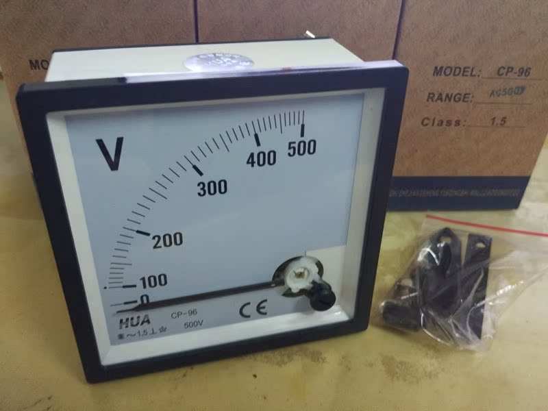 HUA Huwei CP-96 refers to needle type voltmeter volt number table AC500V AC300V outer dimensions 96 * 96