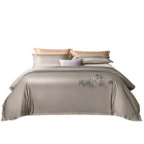 Fuanna Home Textiles 120-count long-staple cotton four-piece set pure cotton quilt cover sheets light luxury simple bedding