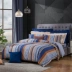 Anna Fu Xin và dệt nhạc lanh giường bông denim giường bông chăn Double Suite 1.8 mét - Bộ đồ giường bốn mảnh bộ ga giường everon Bộ đồ giường bốn mảnh