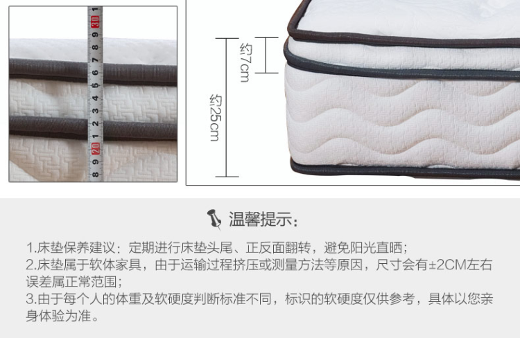 Fu Anna đồ nội thất mùa xuân nệm cao su nệm ngủ Sen Yang ngủ Simmons 1.5 / 1.8m giường của các ion oxy tiêu cực - Nệm chăn ga gối đệm cưới