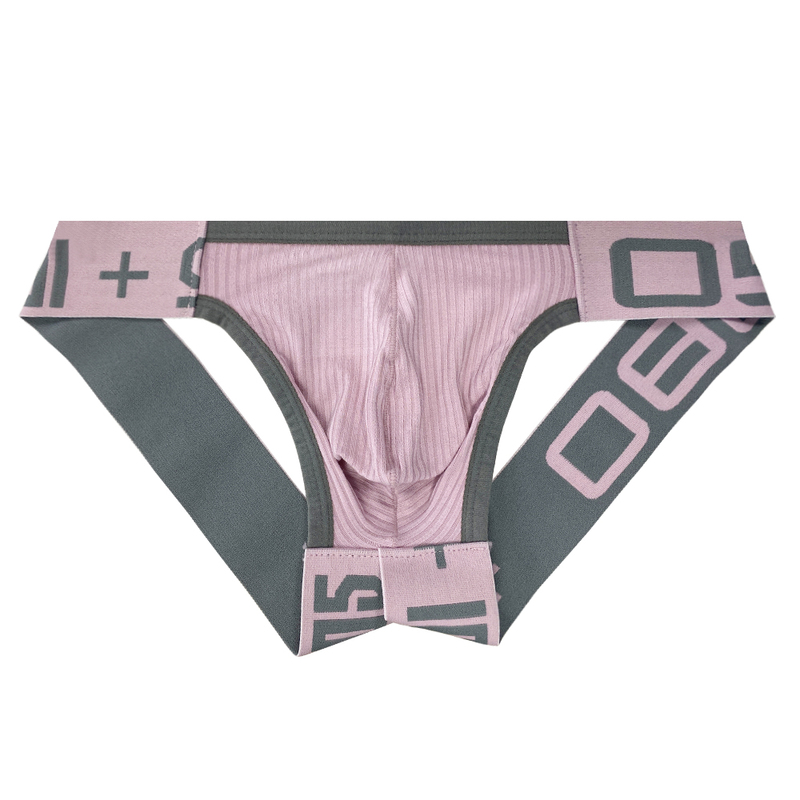 Men's Double Thong Low-Rise Sexy Butt-Lifting Underwear, Men's Beltless Large Pouch Thong, Men's Backless Cotton Briefs