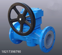 Shanghai Valve Factory X43F46-16 manual turbine lined fluorine corrosion resistant plug valve DN15~DN250