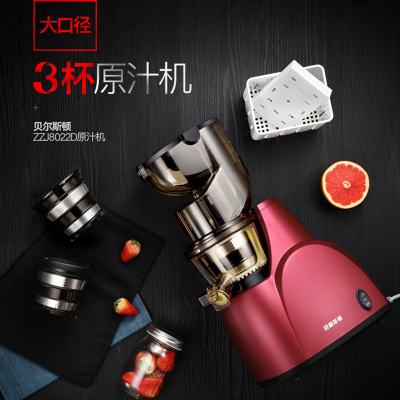 Bestday Bellston Juicer, Low-Speed Slow Juicer with Dual Feeding Ports, Fully Automatic Multi-Functional Juicer