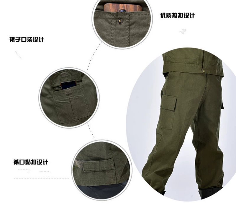 Quần yếm cotton phù hợp với quần áo dày nam chống ngụy trang nhiều dịch vụ tự động sửa chữa quần áo chống hàn