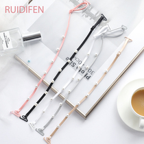 2020 new shoulder strap underwear belt Pearl can be exposed one word collar sexy seamless non-slip invisible bra strap