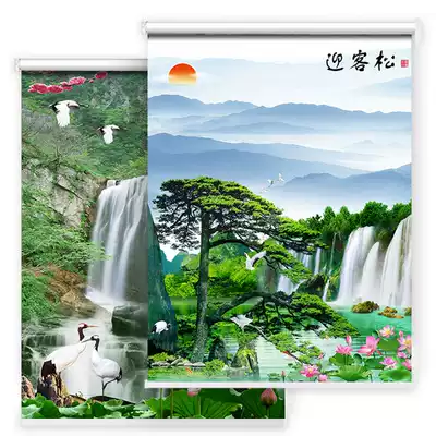 Customized roller blinds insulation shading and sunshade kitchen living room Louver Curtain balcony office lift hand pull roll pull type