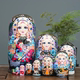 Russian matryoshka 10-layer genuine air-dried basswood Harbin tourist souvenir holiday gift ornament for children