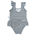 Phiên bản Hàn Quốc của bộ đồ bơi trẻ em một mảnh mới của trẻ em áo tắm công chúa sọc nhỏ tươi mát - Đồ bơi trẻ em
