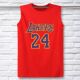 Men's Plus Size Cotton Undershirt Sleeveless T-Shirt Loose Sports Fitness Sleeveless Undershirt Basketball Kobe No. 24