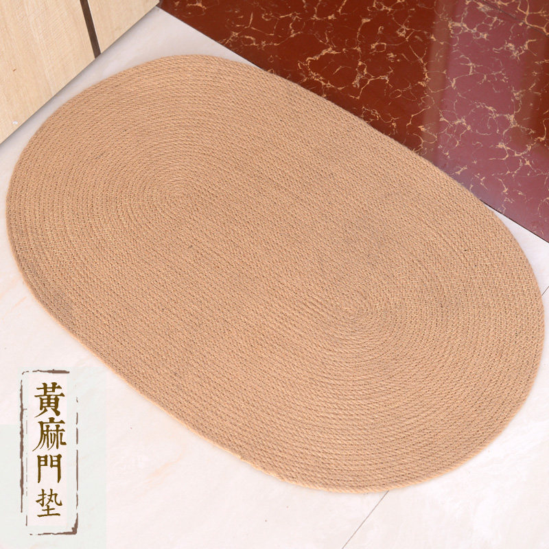Door Hall Cotton Hemp Carpet Door Cushion Foot Mat Entrance Door Jute Mat Bathroom Door Mat Customised Balcony Floor Mat