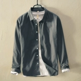 Хлопковая демисезонная тонкая японская трендовая белая универсальная рубашка для отдыха