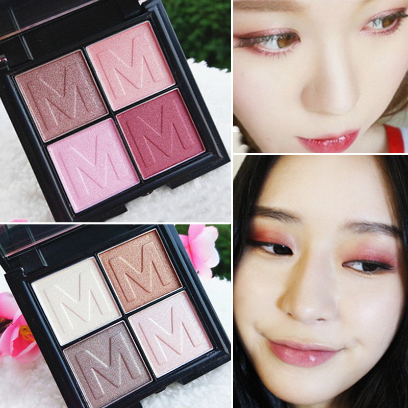Earth color nude makeup eye shadow tray dry rose wine red bean paste beige golden brown girl peach makeup beginner