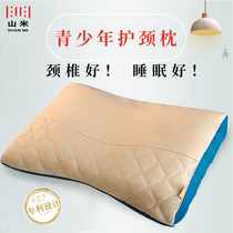 Shami Youth student pillow protection repair cervical spine special sleep ventilation low thin single buckwheat skin pillow core