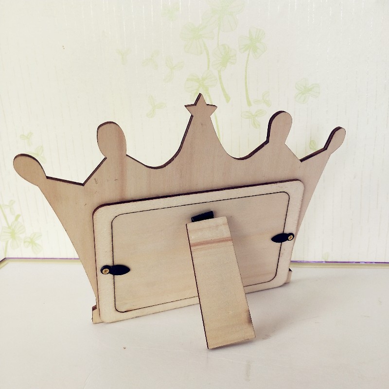 Khung vương miện lớn khung ảnh 4 inch 5 inch 6 inch 7 inch khung ảnh bông tuyết gỗ phôi trắng khuôn trẻ em Hướng dẫn sử dụng DIY - Tự làm khuôn nướng khuôn bánh kẹp