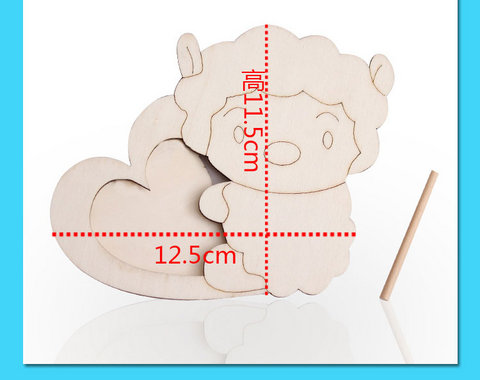 DIY handmade model 12 Zodiac bằng gỗ khung ảnh hoạt hình Bông tuyết bùn ngọc trai đất sét hạt bùn khung ảnh khung - Tự làm khuôn nướng khuôn làm bánh trung thu