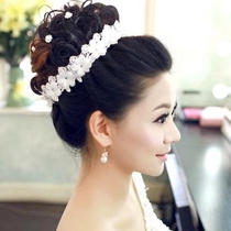 2017 bridal tiara lace flower tiara bridal hair accessories Korean Japanese and Korean super fairy wedding head flower jewelry accessories