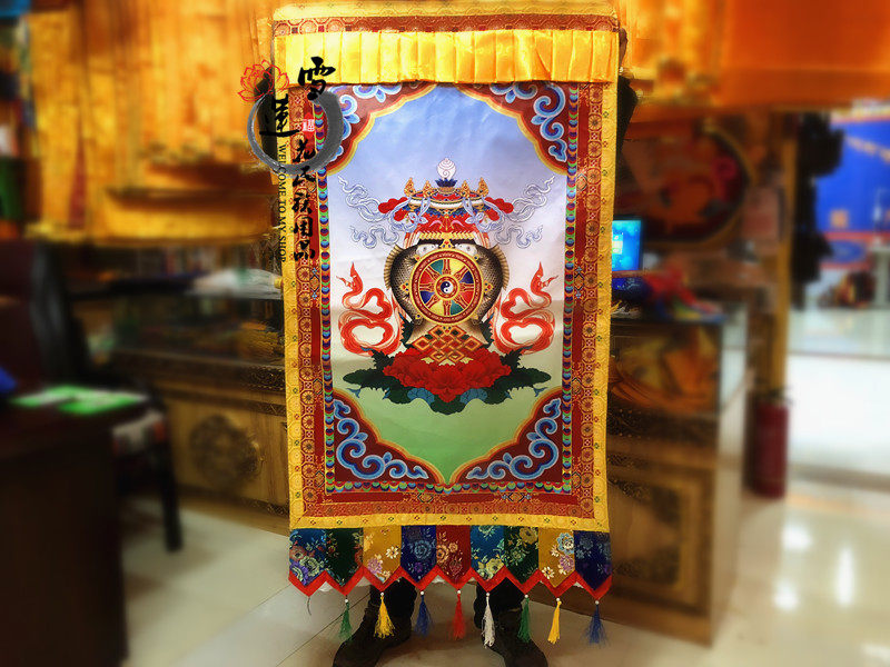 Hidden pendant auspicious Eight precious door curtain Down card waterproof