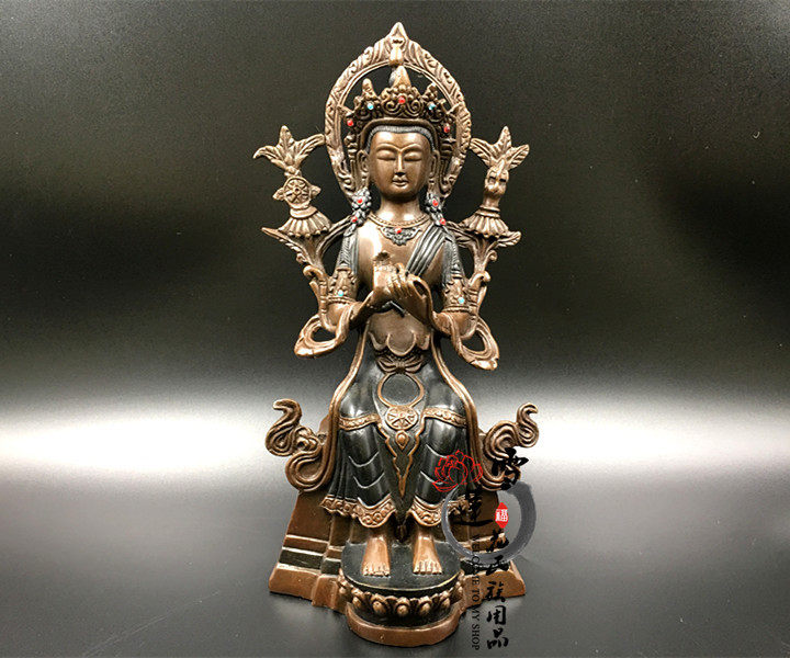 Nepal antique Future Buddha Buddha 30 cm high Made in Thar Temple
