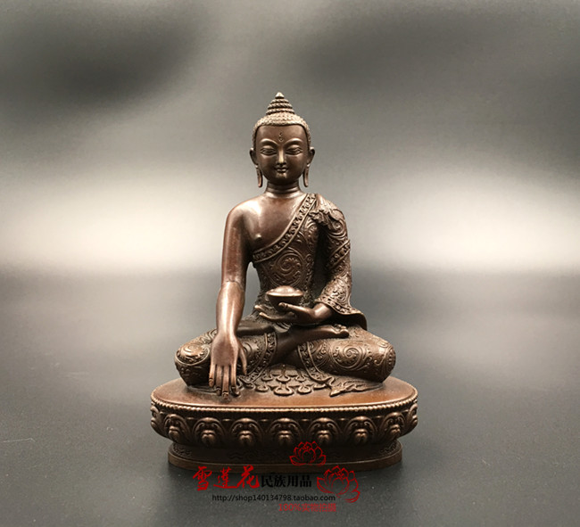 3 inches (10 cm) of the ancient Buddha statue of the Buddha in Nepal is manufactured in the Tal Temple of Qinghai Province (10 cm)