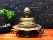 Tibetan style hand-carved copper manza imported from Nepal copper-plated chassis 16 5cm