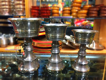 Nepal bronze lace oil lamp bronze thickened butter lamp Buddha lamp holder copper lamp large