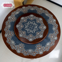 Large round tablecloth fabric European style American Chinese round embroidery coffee table cover towel tablecloth household hollow table mat