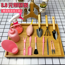 Potted small shovel seed flowers nourishing floral gardening tools Planting Multimeat Tools Suit Mini Three Sets Home Iron Shovels