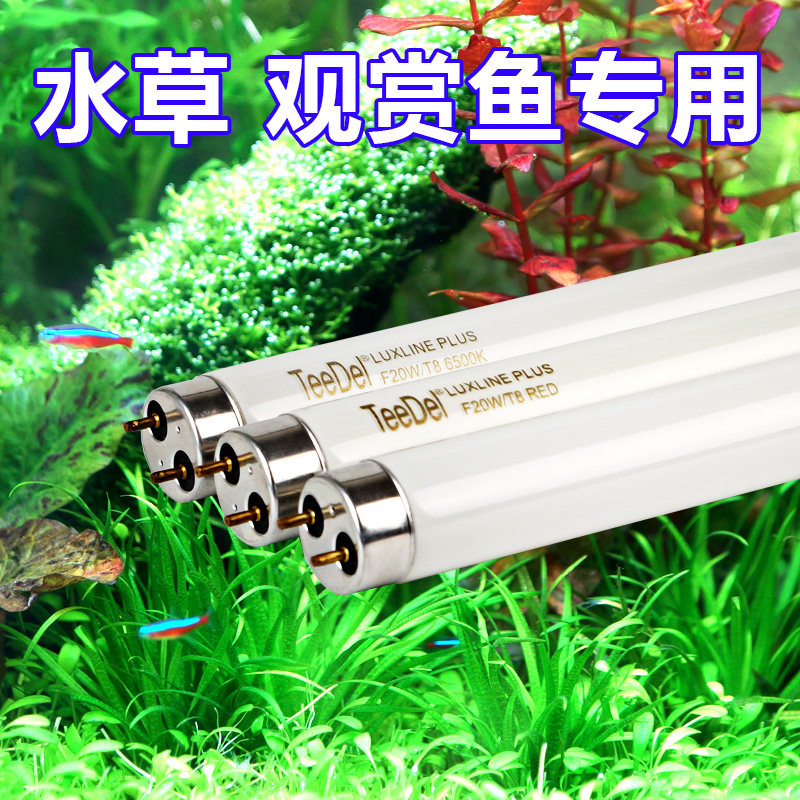 Fish tank aquarium T8 lamp red dragon parrot red white blue water plant lamp Ornamental fish tank lamp 10-40W