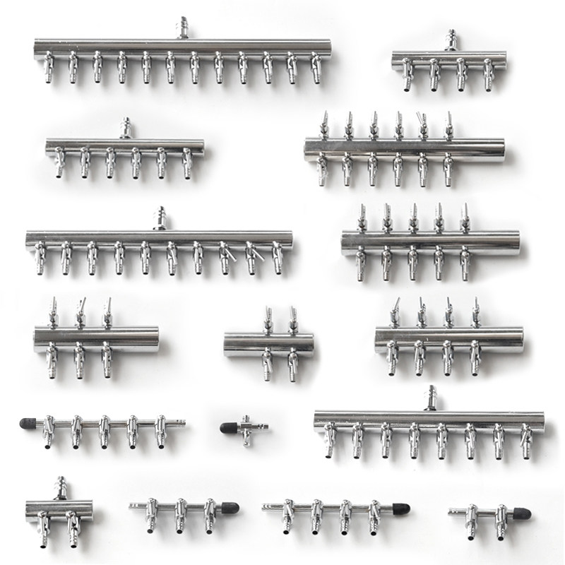Aquarium Oxygenation Pumps Fish Tank Dispenser Accessories Stainless Steel Gas conditioning Valve Air splitter 4 turns 4mm