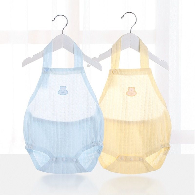 Baby leg belly pocket cotton summer ultra-thin navel protection newborn baby gauze triangle bag ass clothes