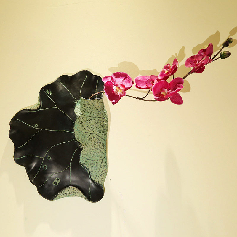 Artwork drying flower flower arrangement hanging painting hotel corridor living room wall decoration craft gift decoration wall decoration vase flower pot lotus