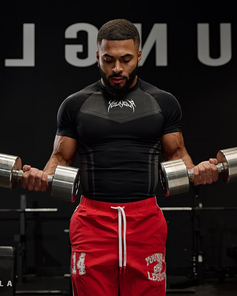 Brother, спортивная быстросохнущая дышащая эластичная футболка с коротким рукавом, в американском стиле, в обтяжку 