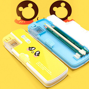 咔巴熊多功能文具盒小学生透明笔盒