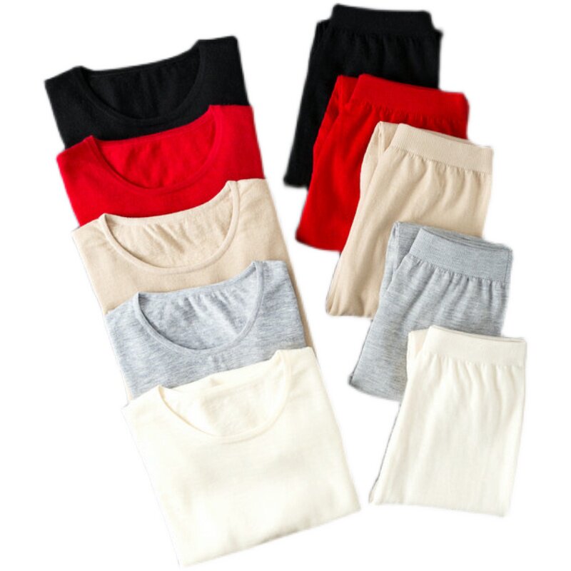 Special cabinet Ordos pure Kashmiri wool underwear for men and women Fever Sweatpants With Undershirt Autumn Sleeping Sweatpants