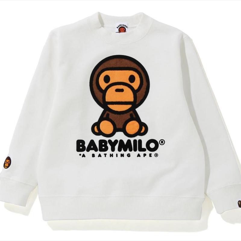Japanese Trendy Brand Bape Children's Clothing Autumn 2024 New Long-Sleeved Ape Head Boys and Girls Crew Neck Long-Sleeved Pure Cotton Sweatshirt Japanese Trendy Brand Bape Children's Clothing Autumn 2024 New Long-Sleeved Ape Head Boys and Girls Crew Neck Long-Sleeved Pure Cotton Sweatshirt