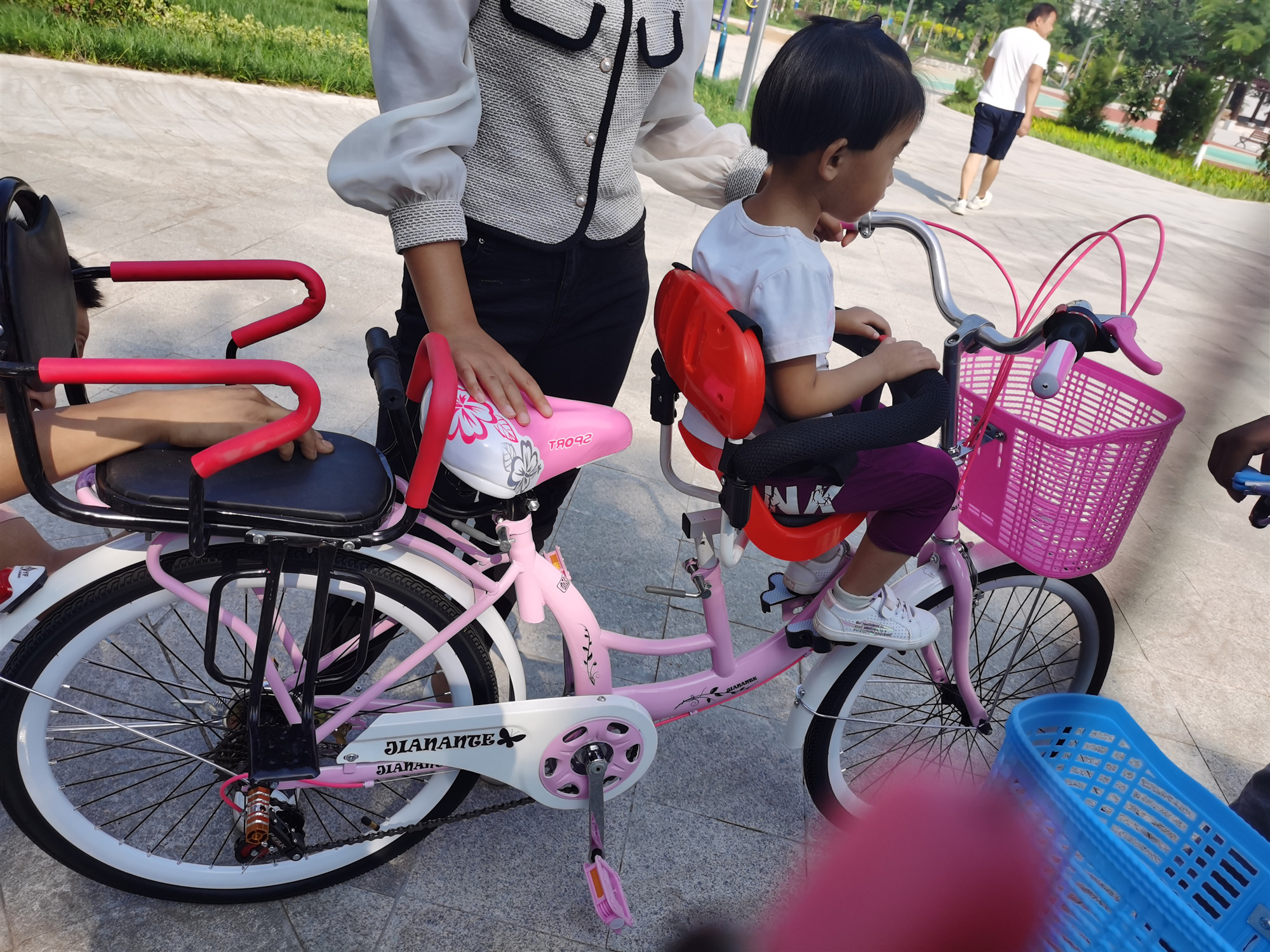 Mother and child bicycle 24-inch parent-child net red model women's front with baby pick-up children 22-inch bicycle with baby variable speed
