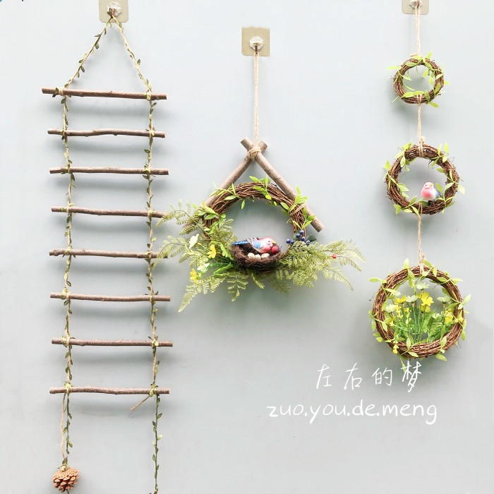 Creative wall decoration Hanging wall Creative trinkets Kindergarten dining room cafe Dry branch wall hanging
