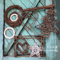 Branch decoration Rattan dry branch Rattan ring wreath Kindergarten ring creative material diy handmade wall decoration