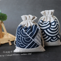 Chinese style original auspicious pattern Buddha beads with small bag storage bag Spice breathable fabric pocket