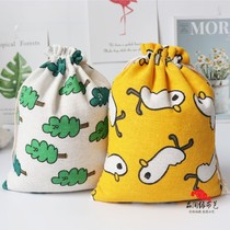 Mosquito repellent bag Large color cartoon bag bundle pocket Linen bag Linen bag Custom storage bag Small bag