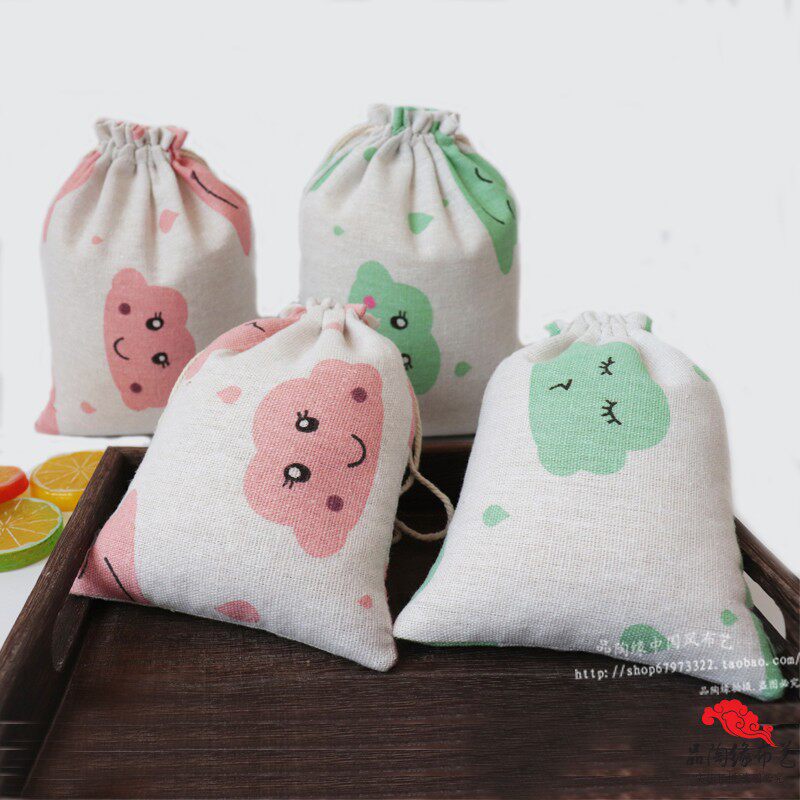 Handmade original bag lovely smiley face cloudcloud pull beam pocket bag bag gift bag