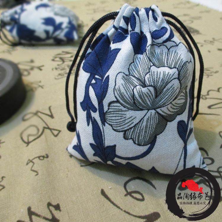 Small cloth bag brocade High-end Jewelry Bag ceramic jade porcelain jade Porcelain Crystal Cloth Bag