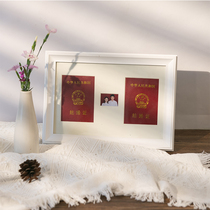 Couple couple wedding registration photo frame table simple solid wood 6677 10 inch 12 ID wedding photo ornaments