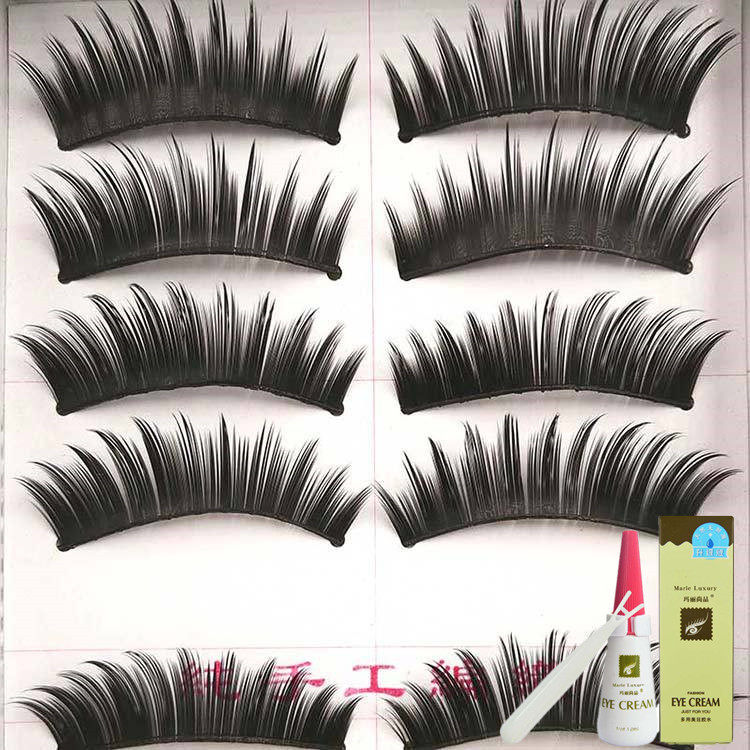 9 9 Taiwan Three trees Black Stalk False Eyelash Natural Thick and Rolled Eyelash Stage Thick Makeup 011