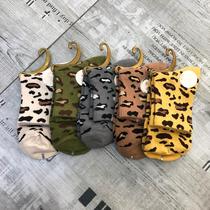 Autumn and winter new wild color fashion BAO WEN sports socks girls winter cotton socks warm pile socks