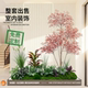 Artificial Green Plant Landscaping Combination for Indoor Entrance, Fake Plant Landscape for Commercial Window Displays, Home Decor, and Scene Arrangement