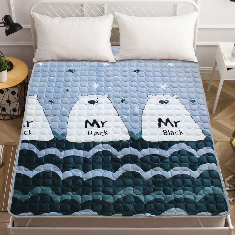 [Custom-made] trên flannel ký túc xá giường gấp rửa vườn ươm nệm dày 1.51.8 mét - Nệm
